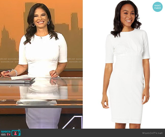 WornOnTV: Darlene’s white sheath dress on Today | Darlene Rodriguez ...