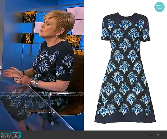 Carolina Herrera Jacquard-knit Dress worn by Anne Thompson on NBC News Daily