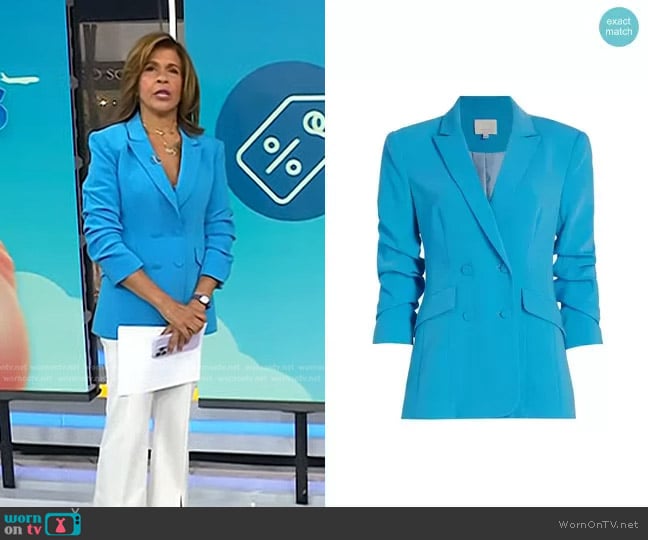 Cinq a Sept Kris Blazer in Atomic Blue worn by Hoda Kotb on Today