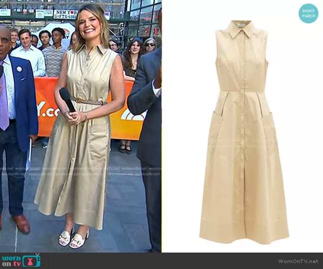 Co Cotton-Poplin Midi Shirt Dress worn by Savannah Guthrie on Today