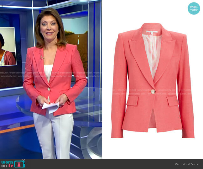 Veronica Beard Danielle Dickey Blazer worn by Norah O'Donnell on CBS Evening News