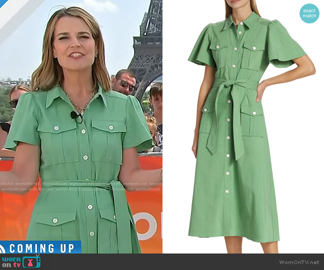 Derek Lam 10 Crosby Judy Belted Cargo Shirtdress worn by Savannah Guthrie on Today