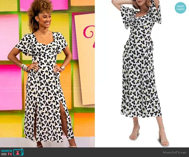 Diane von Furstenberg Aurora Ruffle Accent Dress worn by Ally Love on Today