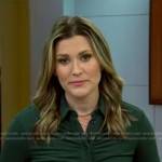 Erin McLaughlin’s green ruched button down shirt on Today