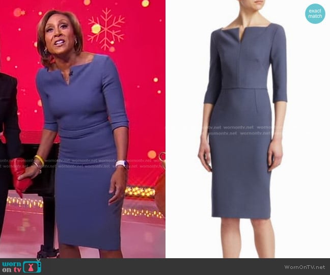 Etty Dress by Roland Mouret worn by Robin Roberts on Good Morning America