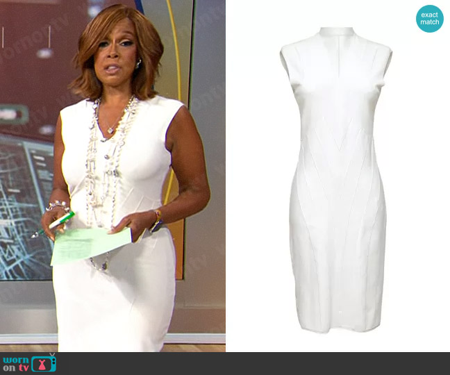 WornOnTV: Gayle King’s white v-neck dress on CBS Mornings | Gayle King ...