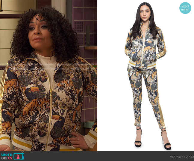 G-Style Jungle Floral Tiger Tracksuit worn by Raven Baxter (Raven-Symoné) on Ravens Home