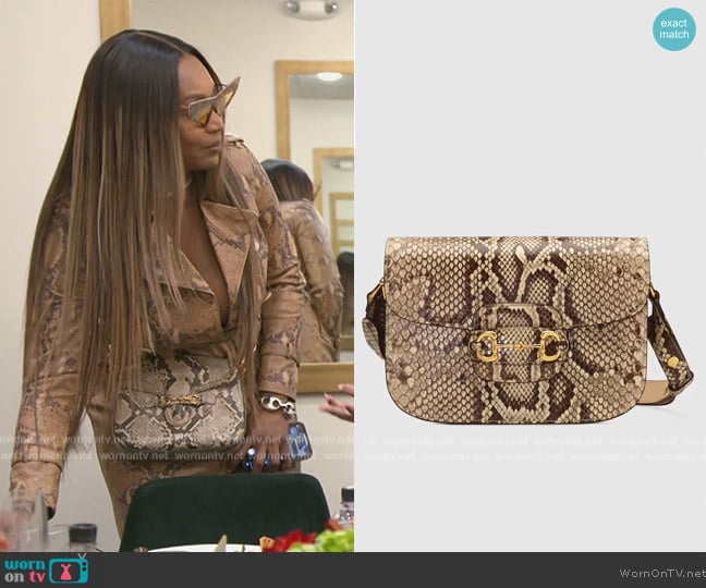 Gucci Horsebit 1955 Python Bag worn by Marlo Hampton on The Real Housewives of Atlanta