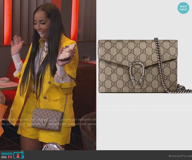 Gucci Dionysus GG Supreme Chain Wallet worn by Courtney R. Rhodes on The Real Housewives of Atlanta