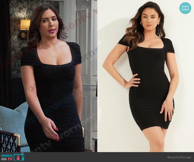 Guess Sirena Sweater Dress worn by Gabi Hernandez (Camila Banus) on Days of our Lives