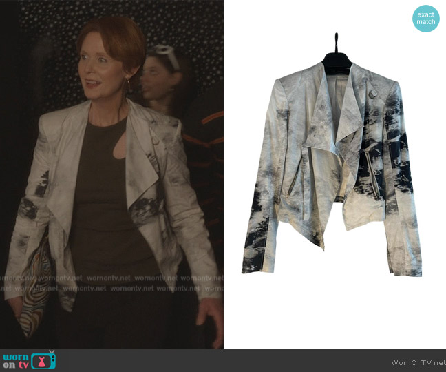 Helmut Lang Tie Dye Jacket worn by Miranda Hobbs (Cynthia Nixon) on And Just Like That