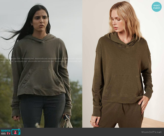 James Perse Relaxed Cropped Hoodie worn by Saanvi (Parveen Kaur) on Manifest