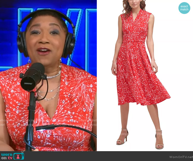 Jessica Howard Floral-Print A-Line Dress worn by Deja Vu on Live with Kelly and Mark