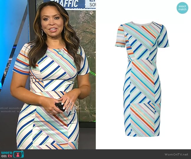 WornOnTV: Adelle’s mixed stripe dress on Today | Adelle Caballero ...