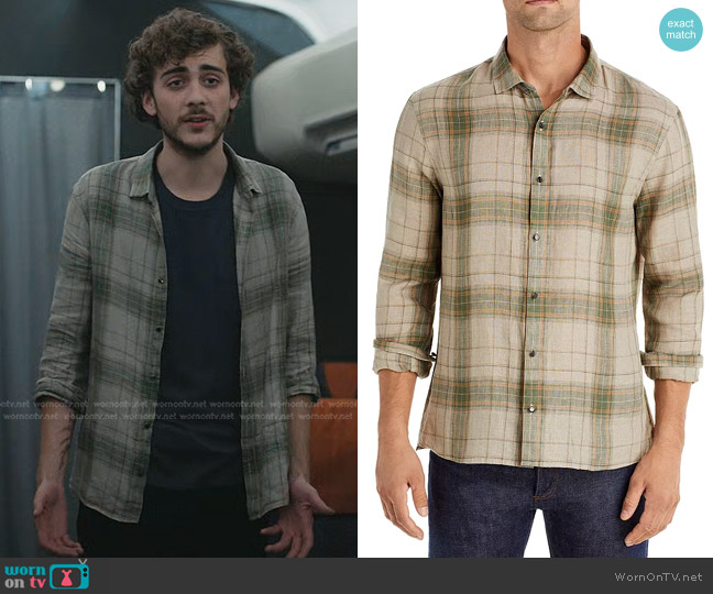 Cal’s green plaid button down shirt on Manifest