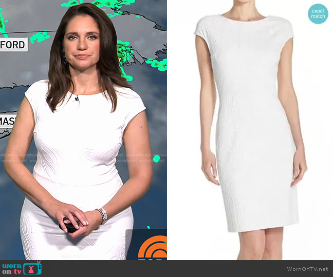 WornOnTV: Maria’s white textured sheath dress on Today | Maria Larosa ...