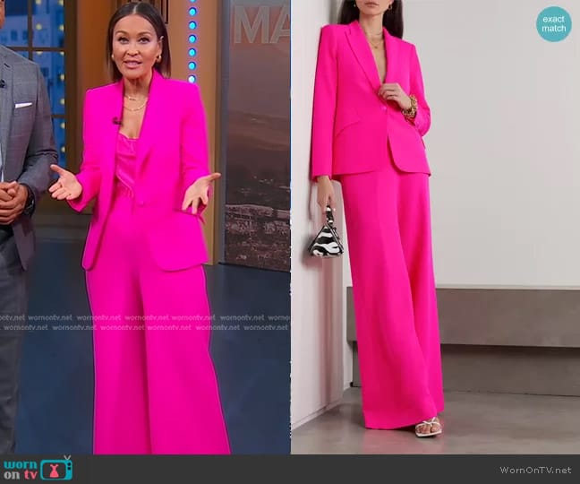 L'Agence Chamberlain Blazer and Pants worn by Eva Pilgrim on Good Morning America