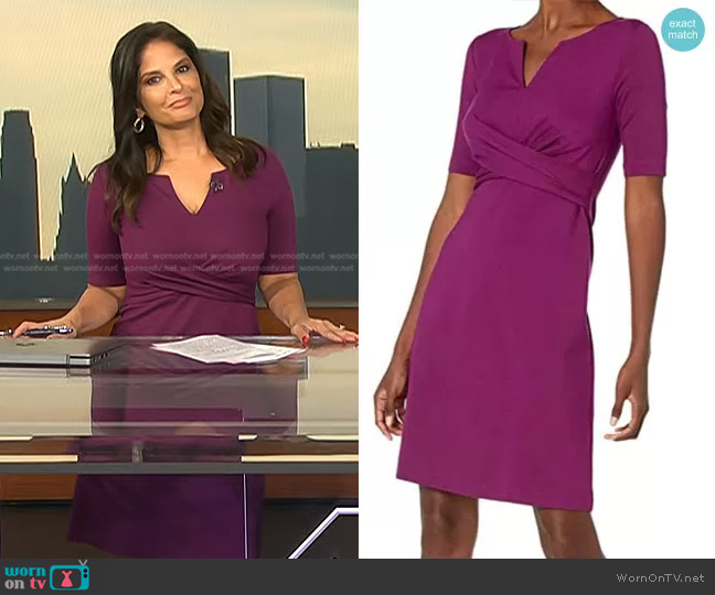 WornOnTV: Darlene’s purple twist front dress on Today | Darlene ...