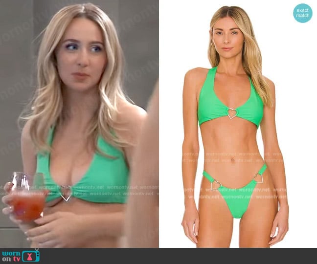 WornOnTV Josslyn s green heart bikini top on General Hospital