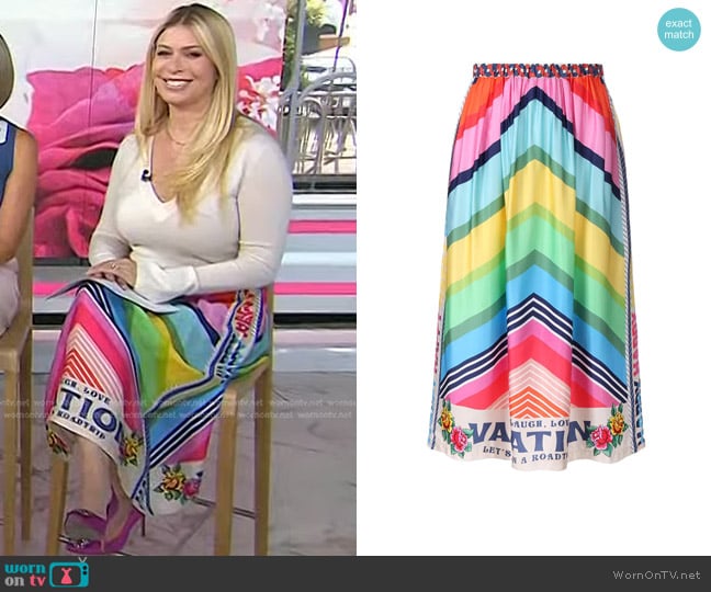 Me369 Alexa Skirt in Vacation worn by Jill Martin on Today