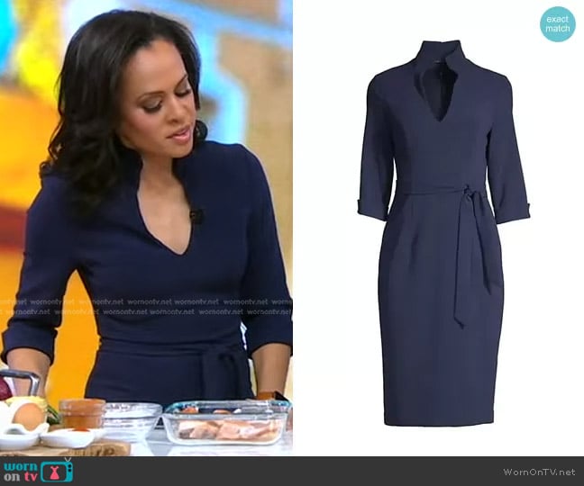 Black Halo Madeline Dress worn by Linsey Davis on Good Morning America