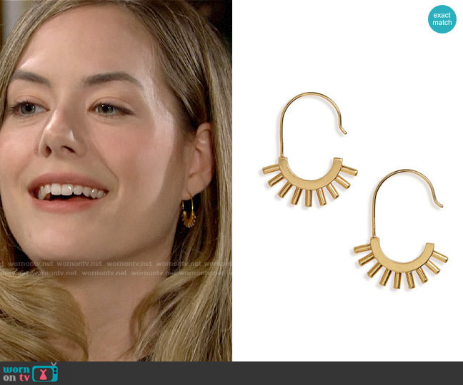 Madewell Succulent Drop Earrings worn by Hope Logan (Annika Noelle) on The Bold and the Beautiful