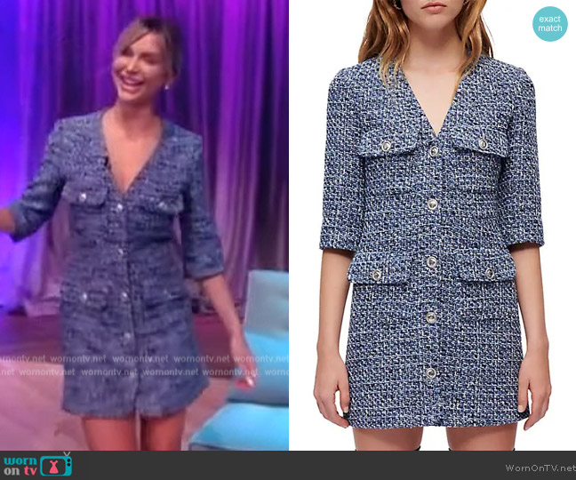 Maje Rollye Tweed Mini Dress worn by Lala Kent on The View