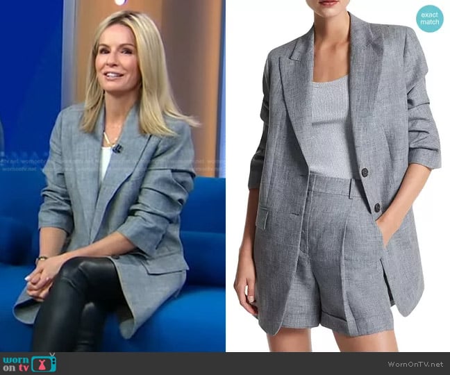 WornOnTV: Jennifer’s grey ruched sleeve blazer on Good Morning America ...