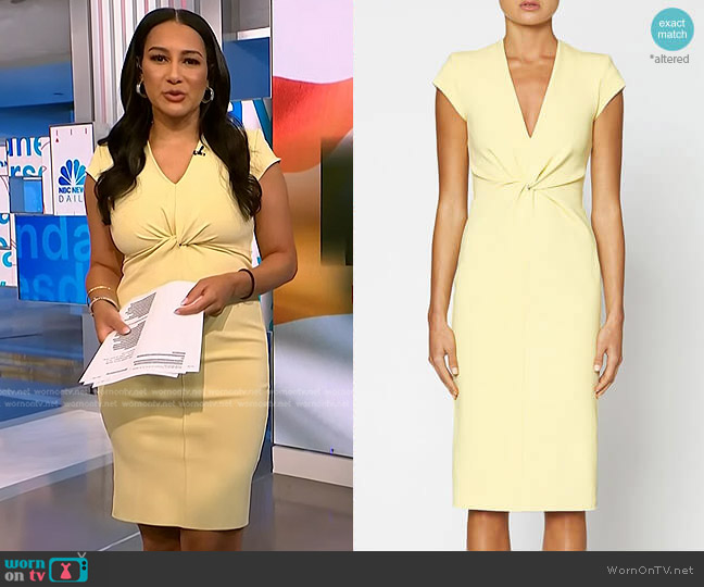 Scanlan Theodore Milano Turban Dress worn by Morgan Radford on NBC News Daily