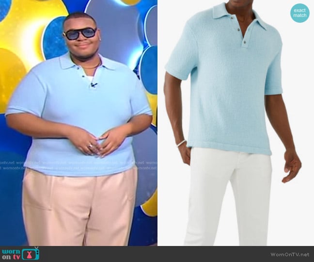 Nanushka Terry-Knit Polo Shirt worn by Scot Louie on Good Morning America