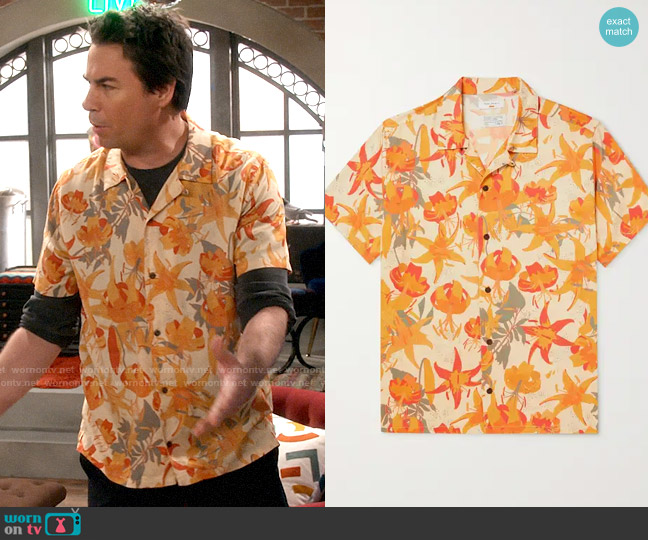 Nudie Jeans Arvid Lilies Shirt worn by Spencer Shay (Jerry Trainor) on iCarly