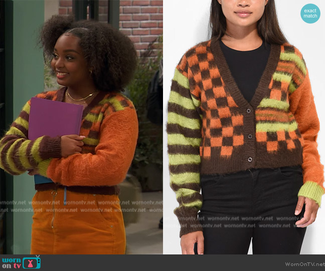 WornOnTV: Zeena’s orange checkered cardigan on Ravens Home | Clothes ...