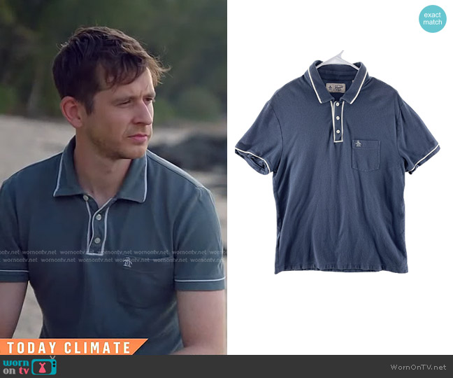 Original Penguin Daddy-O 2.0 Cotton Polo Shirt worn by Toby Nowlan on Today