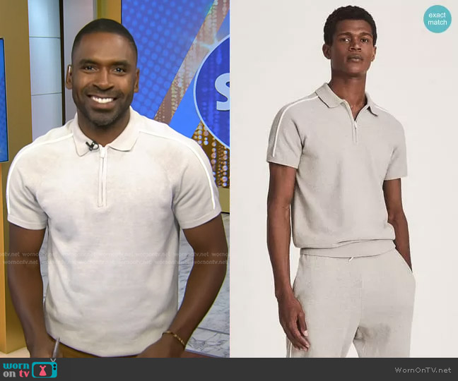 WornOnTV: Justin’s cream zip polo shirt on Today | Justin Sylvester ...