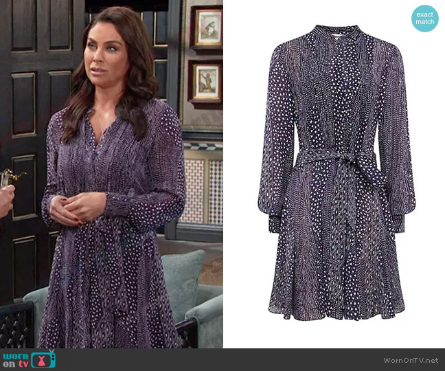 Reiss Luella Printed Mini Dress worn by Chloe Lane (Nadia Bjorlin) on Days of our Lives