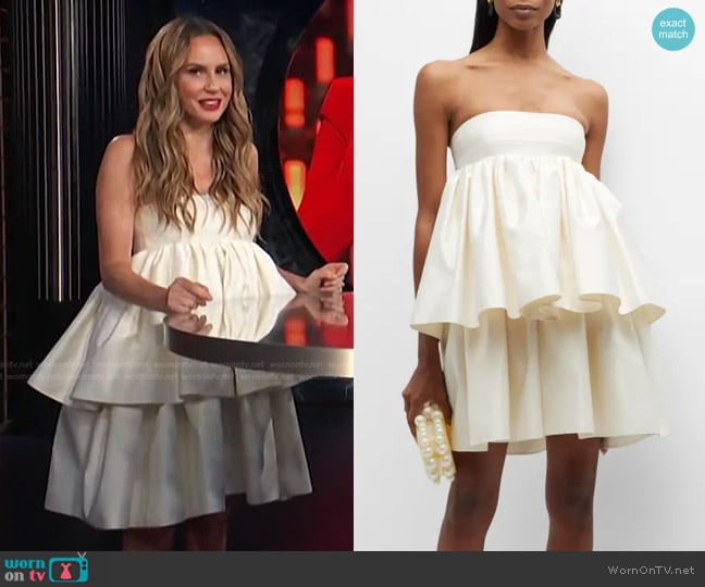 WornOnTV: Keltie’s white strapless tiered dress on E! News | Keltie ...