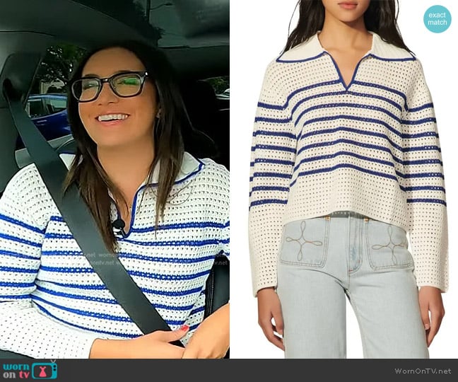 Sandro Elise Stripe Sweater worn by Savannah Sellers on Today