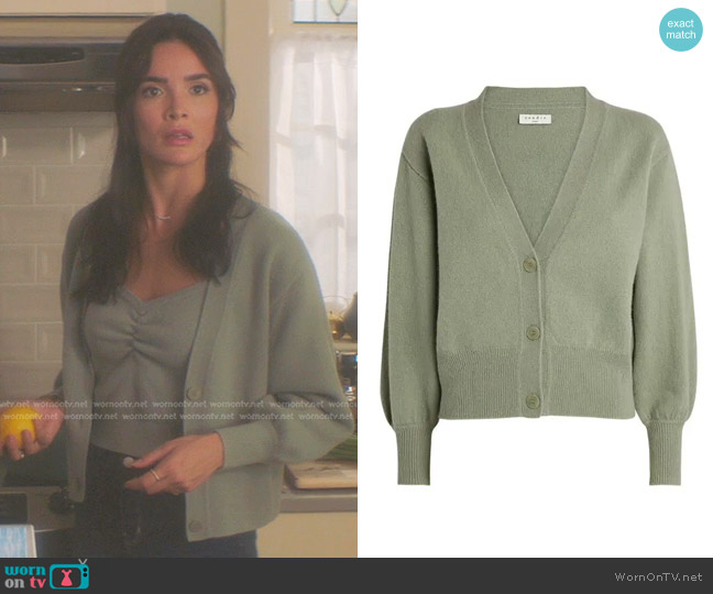 Sandro Twinset Wool Cardigan worn by Bess (Maddison Jaizani) on Nancy Drew