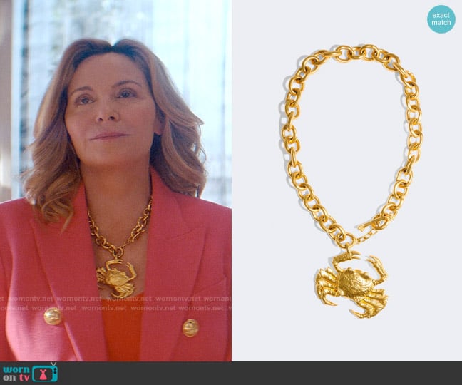 Schiaparelli Zodiac Cancer Necklace worn by Madolyn Addison (Kim Cattrall) on Glamorous