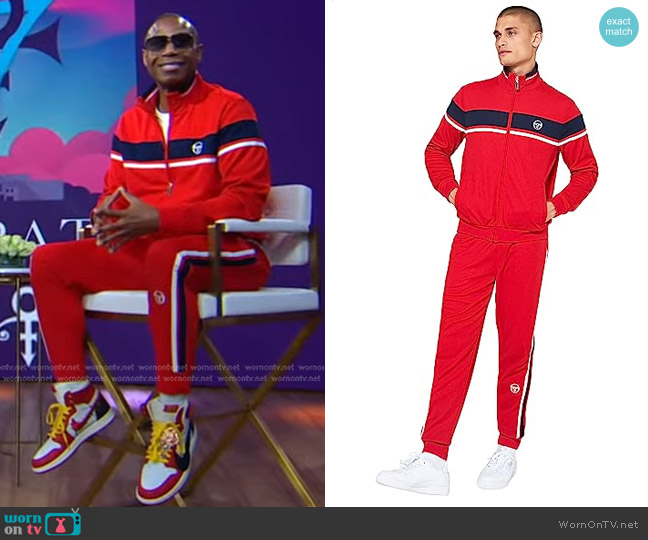 Sergio Tacchini Damarindo Track Jacket and Pants worn by Doug E. Fresh on Good Morning America