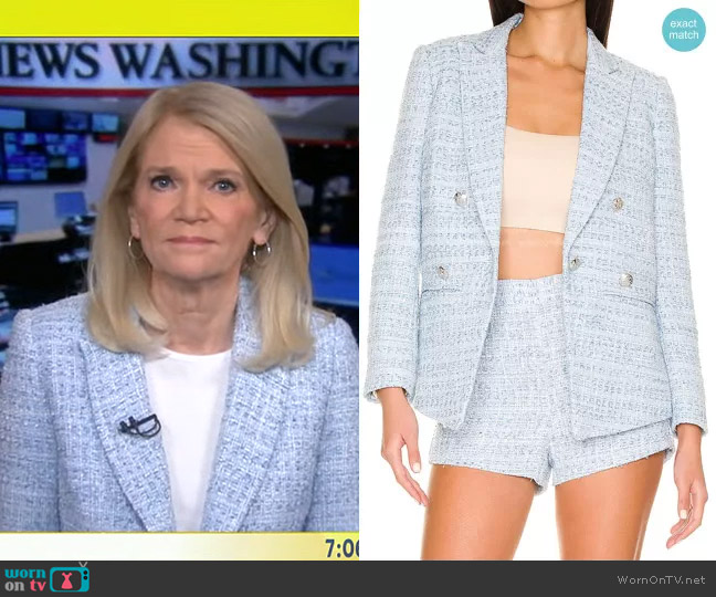 Silvie Tweed Blazer by Central Park West worn by Martha Raddatz on Good Morning America