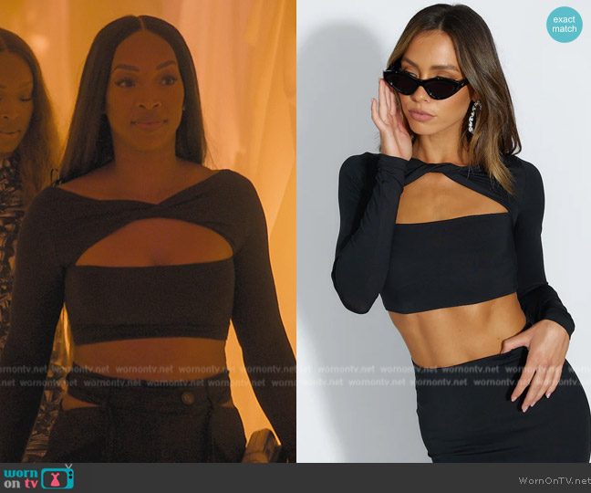 Hello Molly Trendiest Gal Crop Top worn by Malika (Malika) on The Kardashians