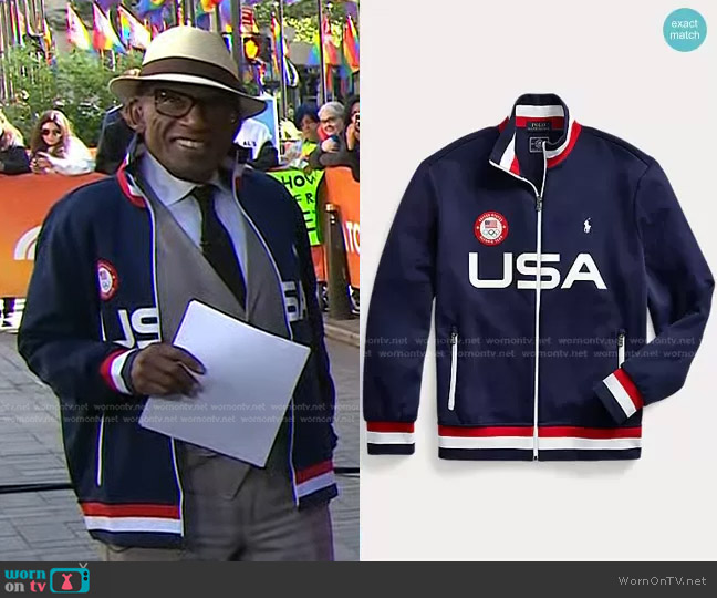 Ralph Lauren Team USA Track Jacket worn by Al Roker on Today