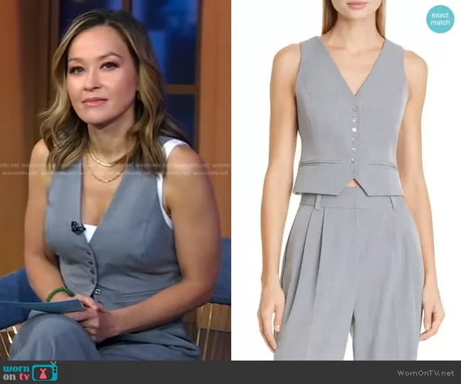 Favorite Daughter The Favorite Vest worn by Eva Pilgrim on Good Morning America