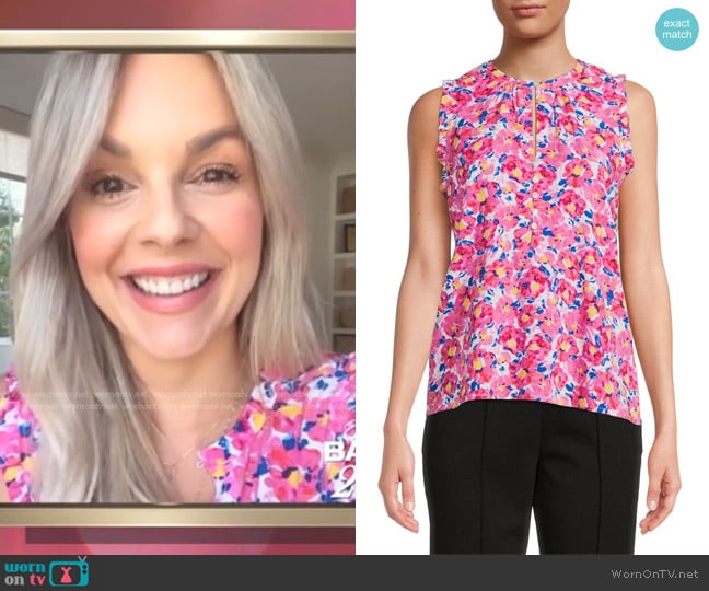 Time and Tru Ruffle Trim Tank Top worn by Ali Fedotowsky on The Bachelorette