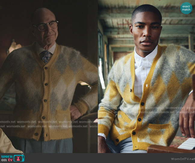 Todd Snyder Mohair Argyle Cardigan