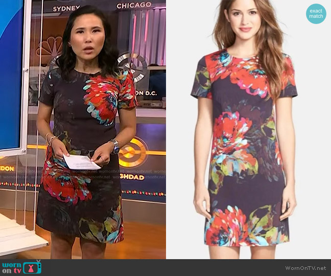 Trina Turk Natasha Floral Dress worn by Vicky Nguyen on NBC News Daily