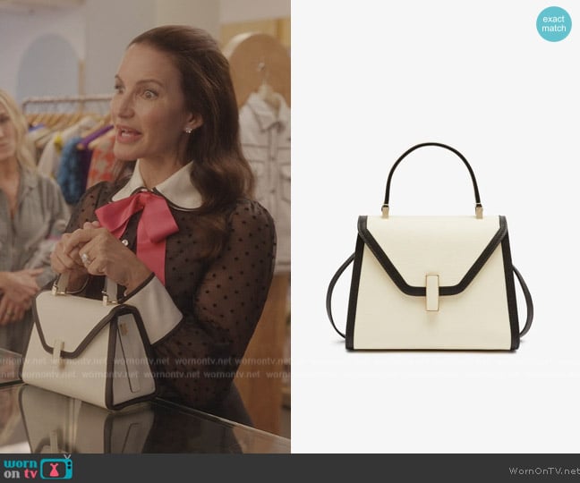 Valextra Iside Mini Bag Intarsia worn by Charlotte York (Kristin Davis) on And Just Like That