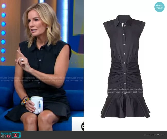 Veronica Beard Bell Ruched Shirtdress worn by Dr. Jennifer Ashton on Good Morning America