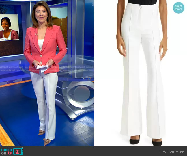 WornOnTV: Norah’s pink blazer and white pants on CBS Evening News ...
